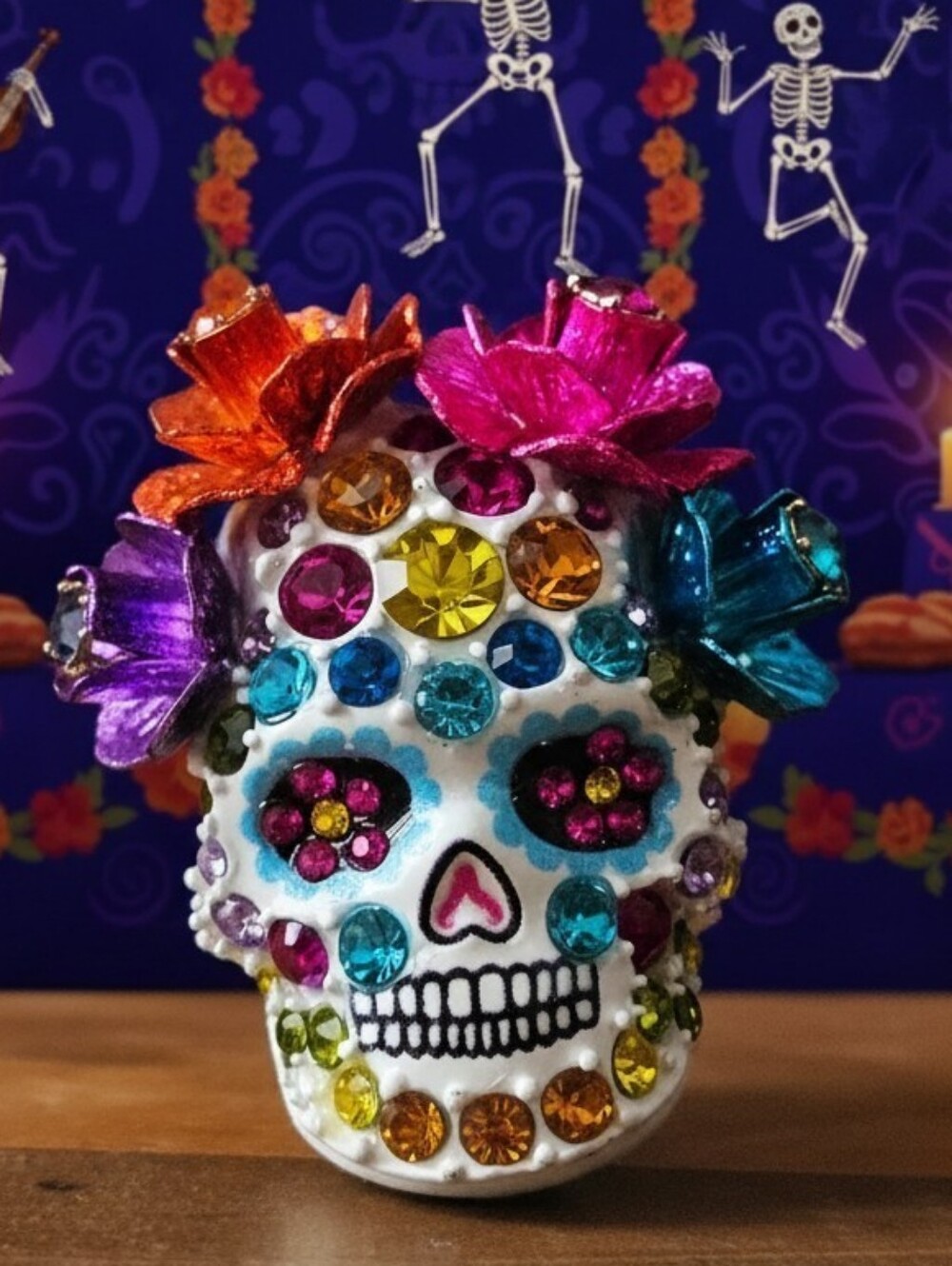 BETSEY JOHNSON DAY OF THE DEAD RING ADJUSTABLE SIZE 7 TO 9